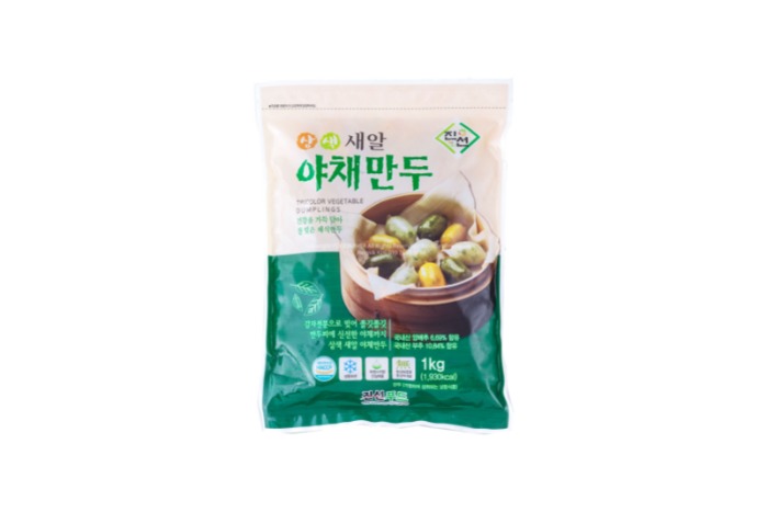 [채식]삼색새알야채만두1kg